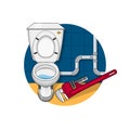 Toilet Plumbing Service Royalty Free Stock Photo