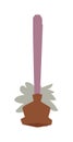 Toilet plunger and brush handle bathroom equipment flat icon vector illustration. Royalty Free Stock Photo