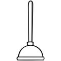 Toilet Plunger Cartoon Illustration