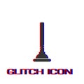 Toilet Plunger icon flat Royalty Free Stock Photo