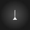 Toilet Plunger icon flat. Royalty Free Stock Photo