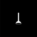 Toilet plunger icon isolated on dark background