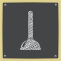 Toilet plunger illustration. Plumber flat icon