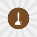 Toilet Plunger isolated icon. tool design element Royalty Free Stock Photo