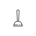 Toilet Plunger line icon Royalty Free Stock Photo