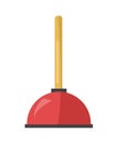 Toilet plunger vector isolated Royalty Free Stock Photo