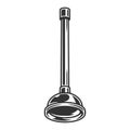 Toilet plunger vintage template Royalty Free Stock Photo