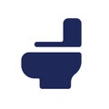 Toilet pot black glyph ui icon Royalty Free Stock Photo