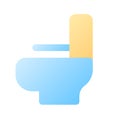 Toilet pot pixel perfect flat gradient color ui icon Royalty Free Stock Photo