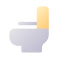 Toilet pot pixel perfect flat gradient two-color ui icon Royalty Free Stock Photo