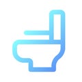 Toilet pot pixel perfect gradient linear ui icon Royalty Free Stock Photo