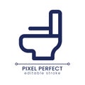 Toilet pot pixel perfect linear ui icon Royalty Free Stock Photo