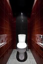 Toilet room in red colors