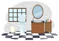 Toilet scene vector isolated