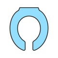 Toilet seat color icon
