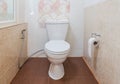 Toilet seat and paper Royalty Free Stock Photo