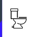 toilet side view, web icon, isolated icon on white background, construction, repair, construction tools