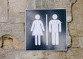 Toilet sign Royalty Free Stock Photo