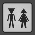 toilet sign black and white Royalty Free Stock Photo