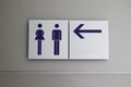 Toilet sign and direction Royalty Free Stock Photo