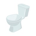 Toilet Sign Emoji Icon Illustration. Bathroom Sanitary Vector Symbol Emoticon Design Clip Art Sign Comic Style.