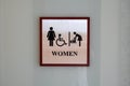 Toilet sign for everyone for inclusive and universal design concept