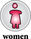 Toilet sign - WC women Royalty Free Stock Photo