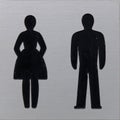 Toilet sign, women and man Royalty Free Stock Photo