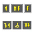 Toilet Signs ,Restroom Signboards.Boy and girl icon.