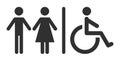 Toilet signs vector isolated. Icons for restroom