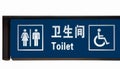 Toilet sing board at airport in China
