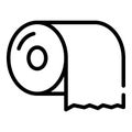 Toilet soft paper icon, outline style