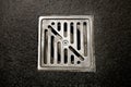 Toilet Stainless Steel Floor Drain Cover Royalty Free Stock Photo