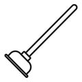 Toilet sucker icon, outline style