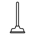 Toilet sucker icon outline vector. Water sewer