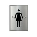 Toilet symbol woman rectangle