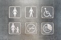 Toilet symbols Royalty Free Stock Photo