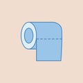 toilet tissue paper roll icon. Element of bathroom for mobile concept and web apps illustration. Field outline icon for website de