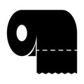 Toilet tissue paper roll icon
