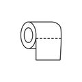 Toilet tissue paper roll icon