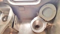 Toilet of a train