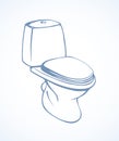 Toilet. Vector drawing