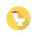 Toilet vector flat color icon