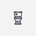 Toilet vector icon sign symbol Royalty Free Stock Photo