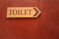 Toilet vintage label on a brown background. Royalty Free Stock Photo