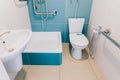 Toilet and Washroom in modern hospital, bathroom Royalty Free Stock Photo