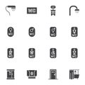 Toilet, WC vector icons set Royalty Free Stock Photo