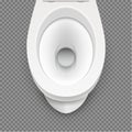 Toilet white mockup illustration isolated. Toilet in clean bathroom. Vector home hygiene