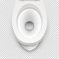 Toilet white mockup illustration isolated. Toilet in clean bathroom. Vector home hygiene