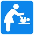 Toilet for Women and baby, Changing diapers Symbol Sign, Vector Illustration, Isolate On White Background Label. EPS10